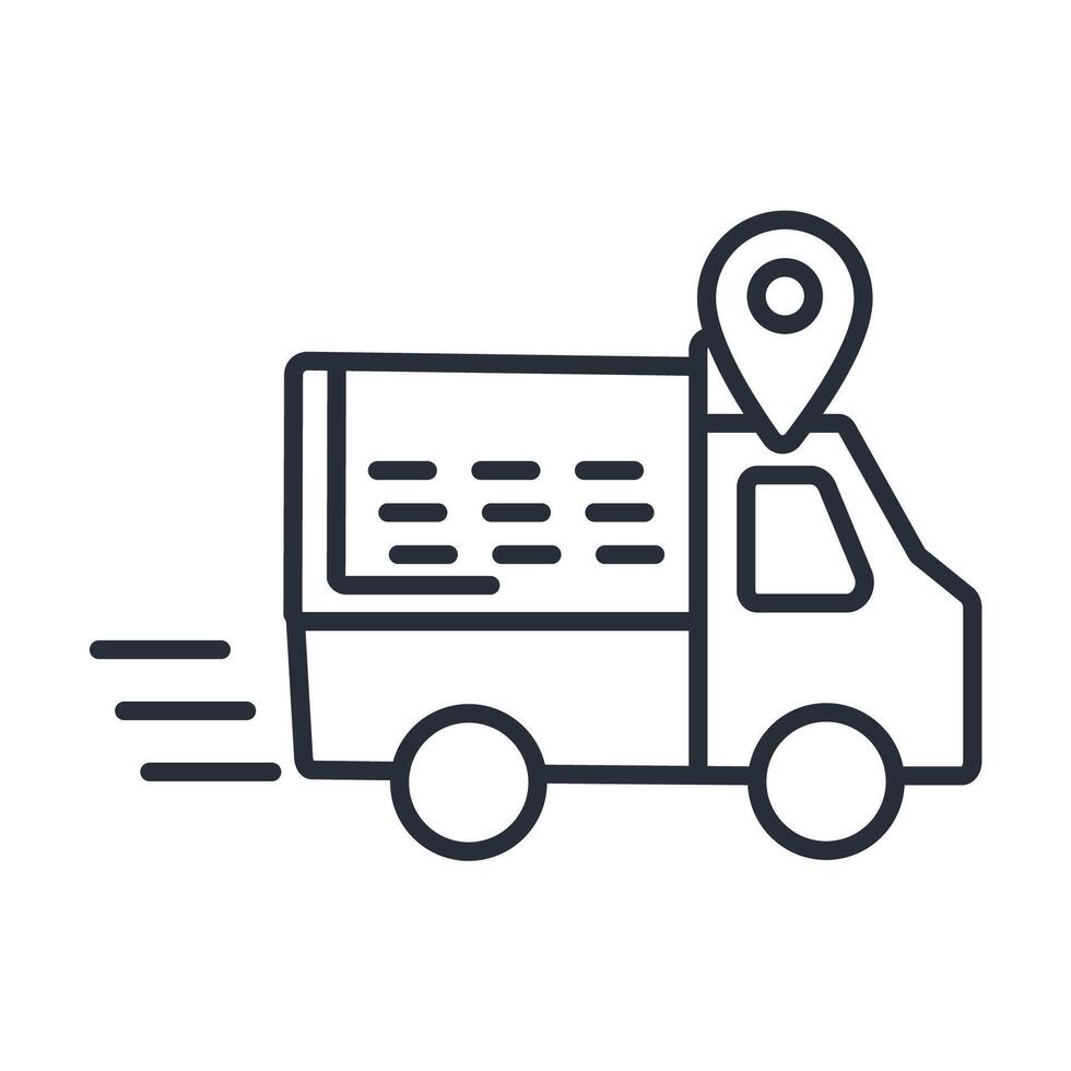 Delivery icon. .Editable stroke.linear style sign for use web design,logo.Symbol illustration. vector
