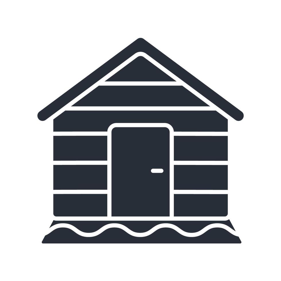 Shed icon. .Editable stroke.linear style sign for use web design,logo.Symbol illustration. vector
