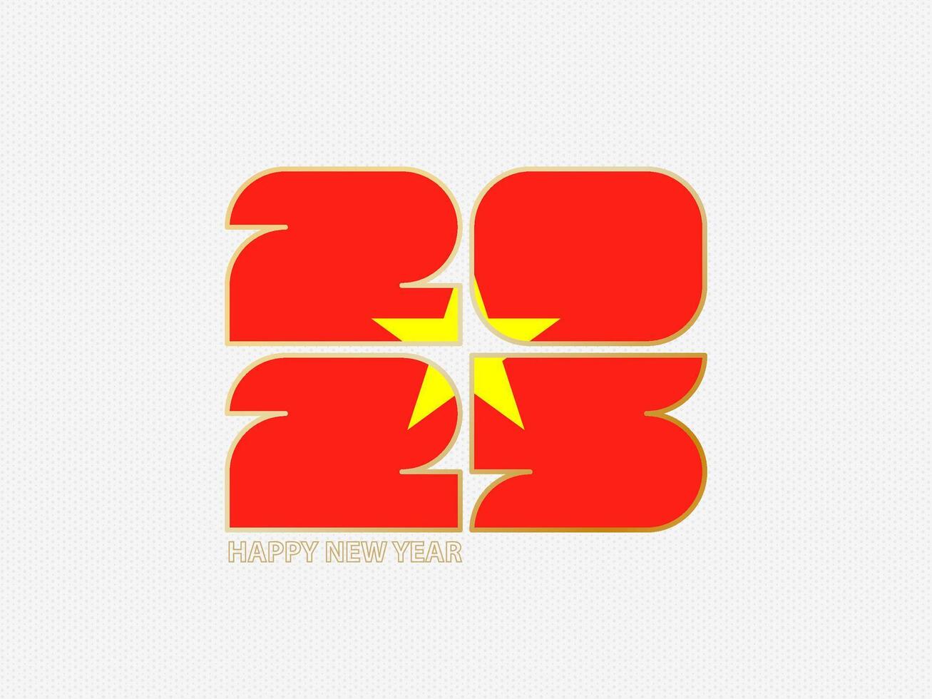 Abstract numbers 2025 with flag of Vietnam. vector