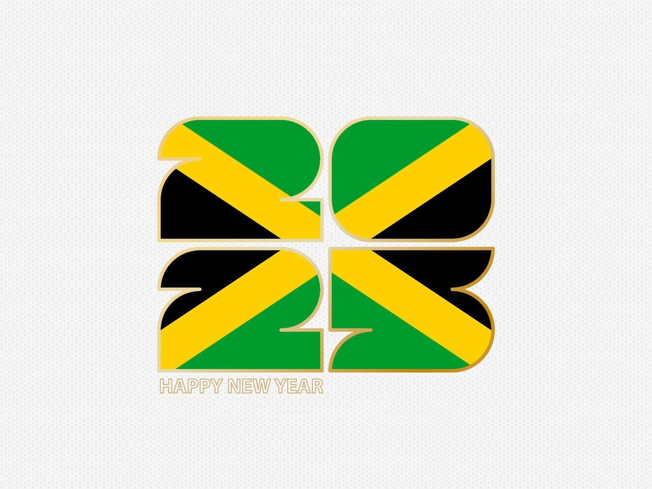 Abstract numbers 2025 with flag of Jamaica. vector