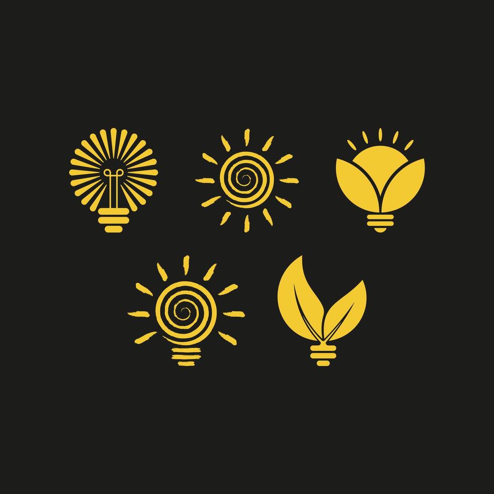 Energy Bulb trendy artwork charming abstract illustration colorful useable design vector