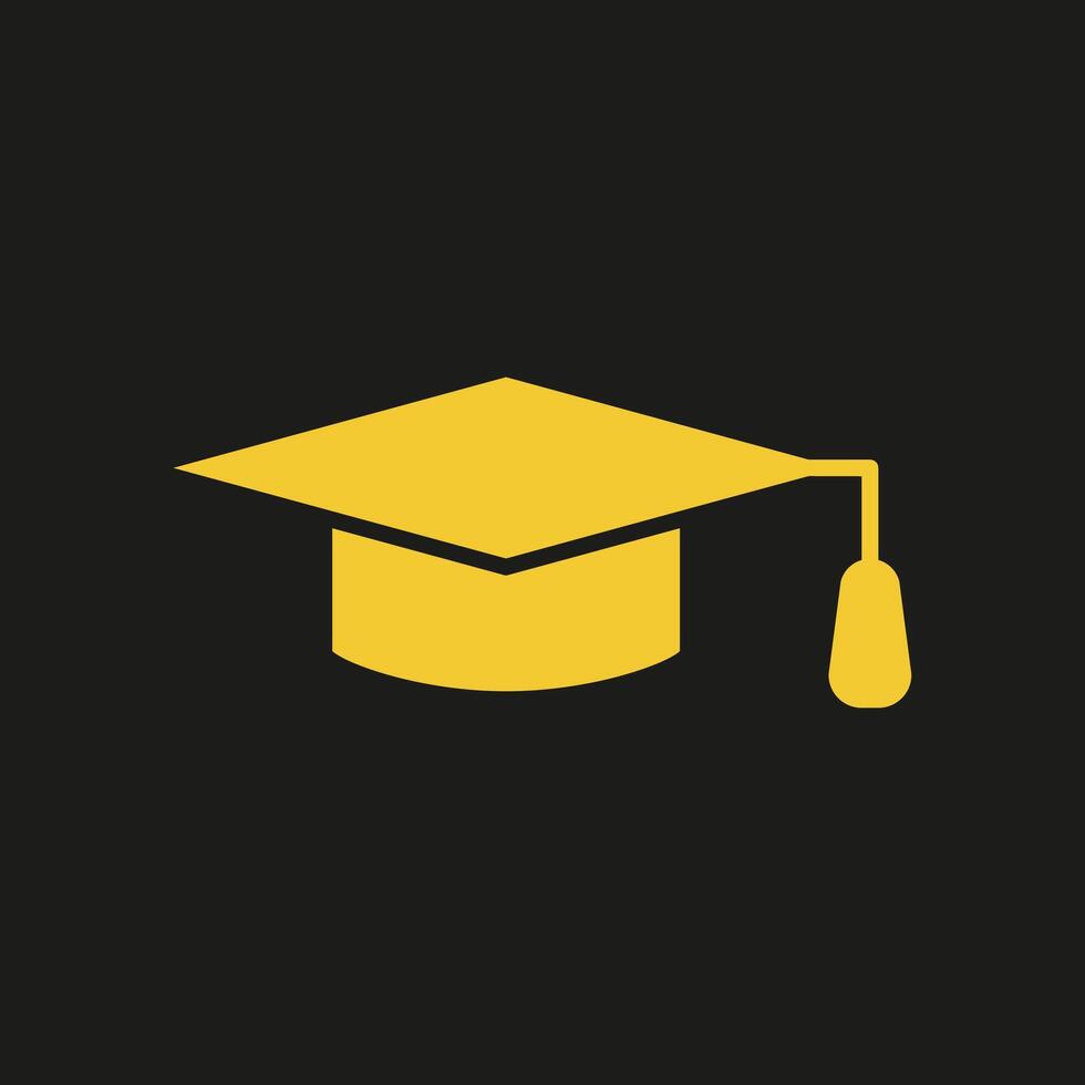 Graduation hat trendy artwork charming abstract illustration colorful useable design vector