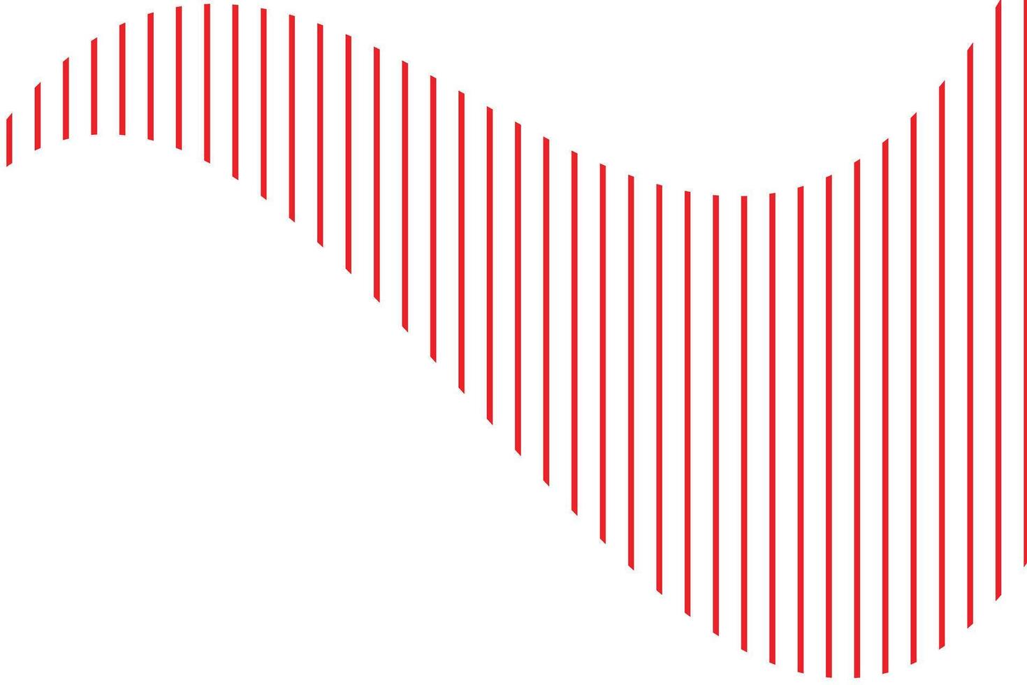 simple abstract red color big to small line pattern vector