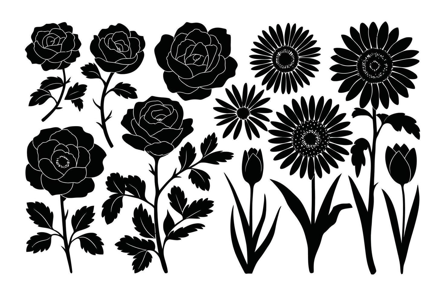 Linear Blossom Charm vector