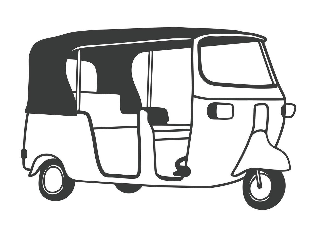 Rickshaw Minimal Design vector