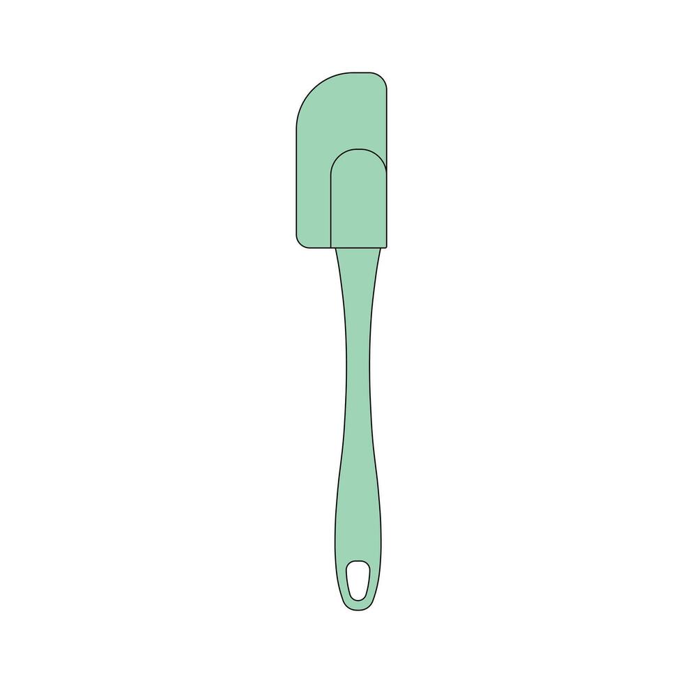 kids drawing illustration silicone spatula cartoon isolated vector