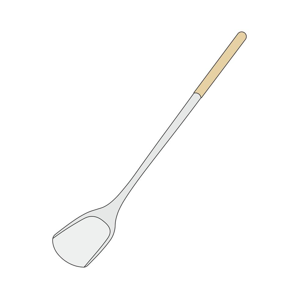 kids drawing illustration spatula cartoon isolated vector