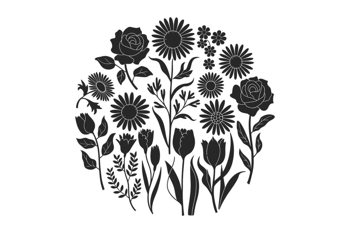Flower Line Refinement vector