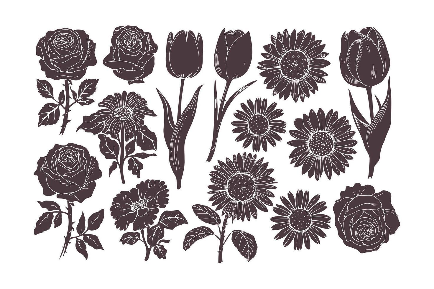 Lush Lines Bloom vector