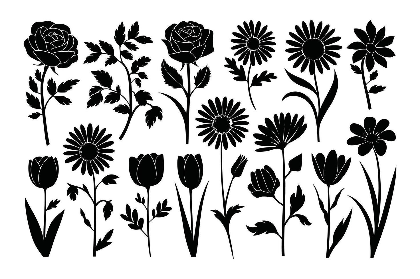 Serene Botanical Lines vector