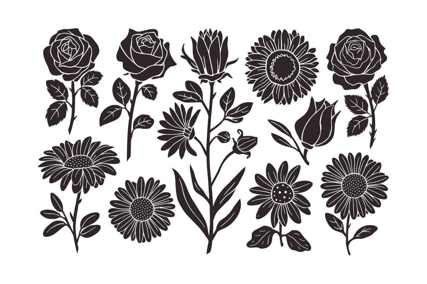 Effortless Flower Sketch vector