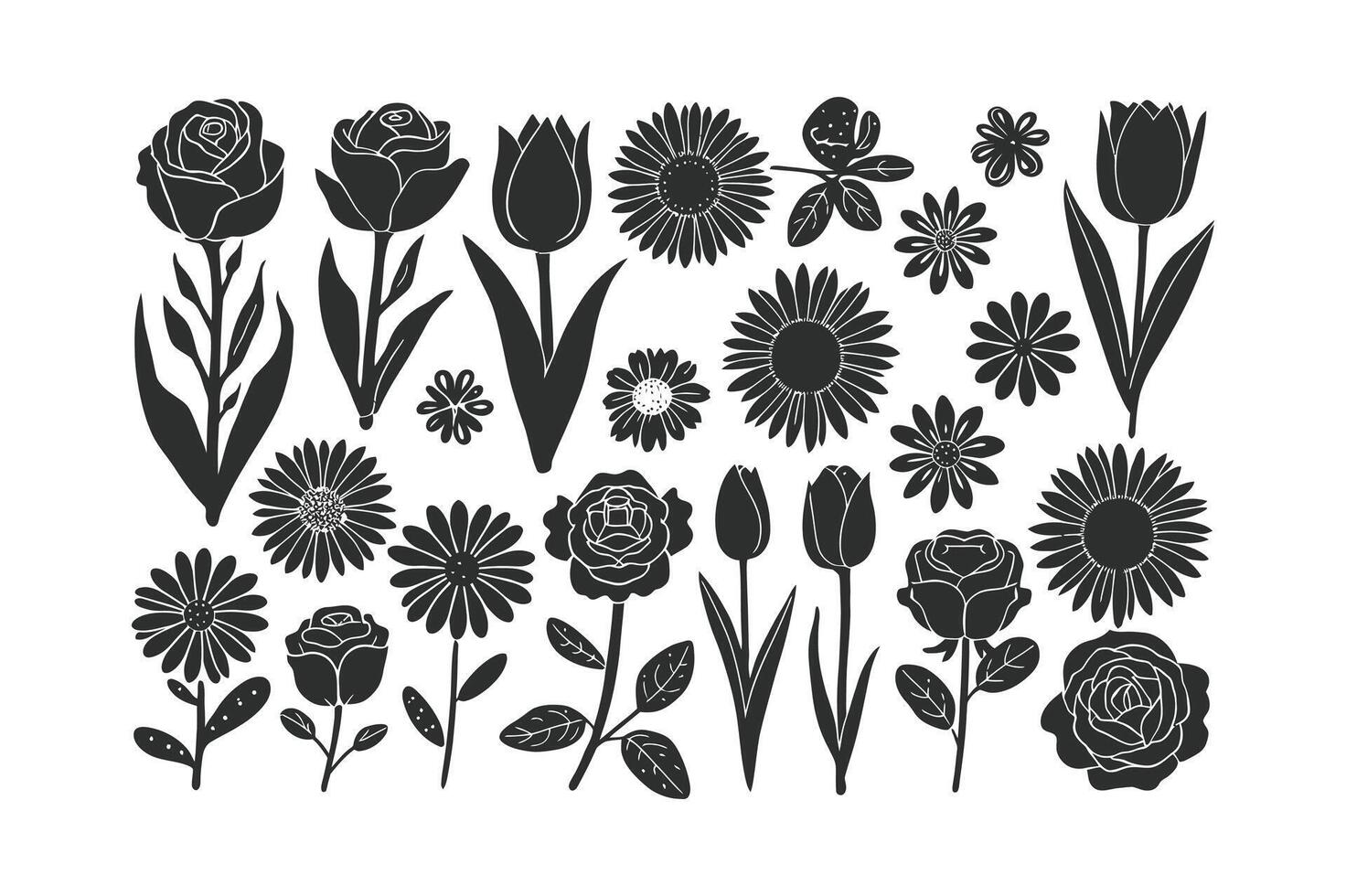 Graceful Line Bloom vector