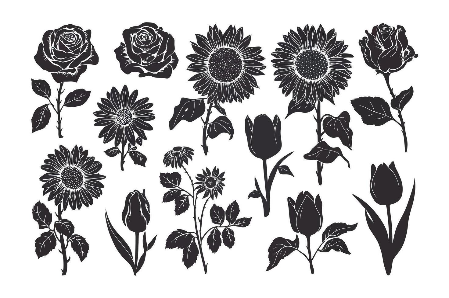 Delicate Bloom Draw vector