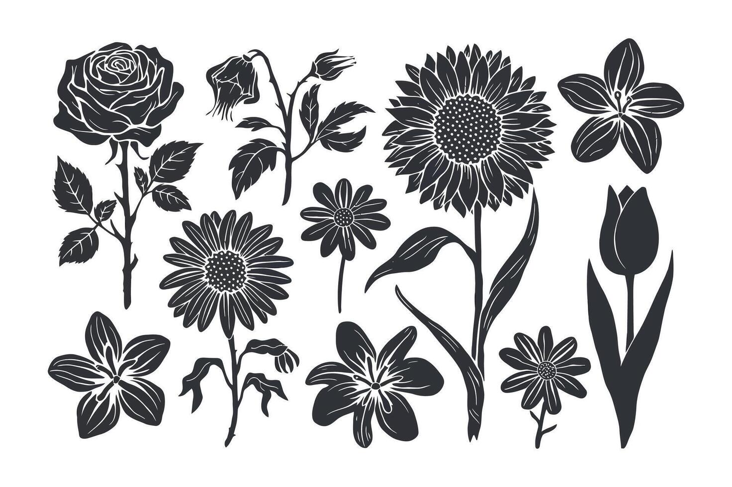 Linework Blossom Art vector