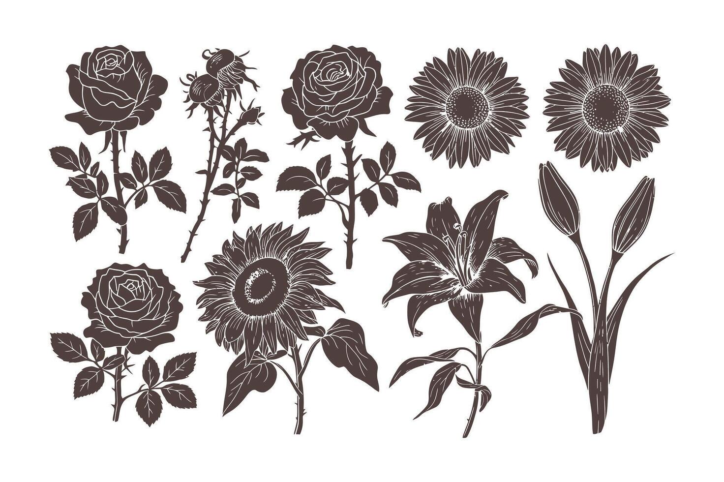 Minimal Bloom Art vector