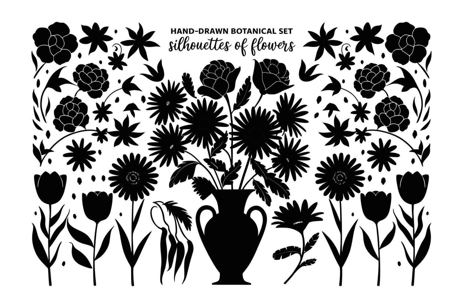 Elegant Line Blossoms vector