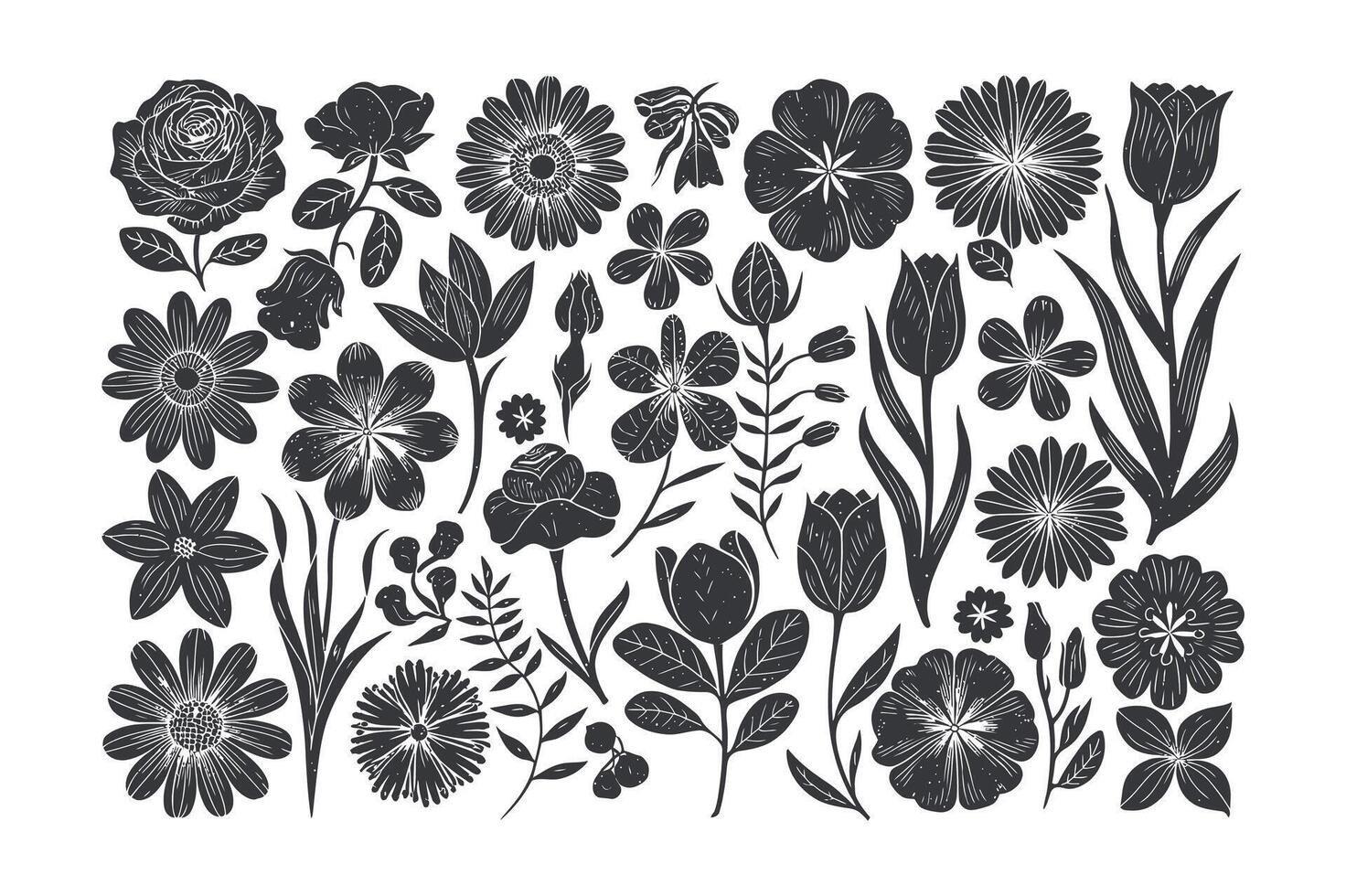 Linear Blossom Elegance vector