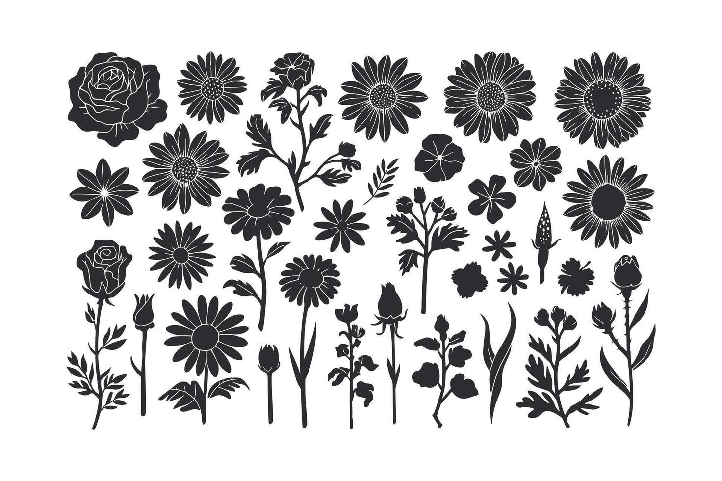 Bloom Lines Aesthetic vector