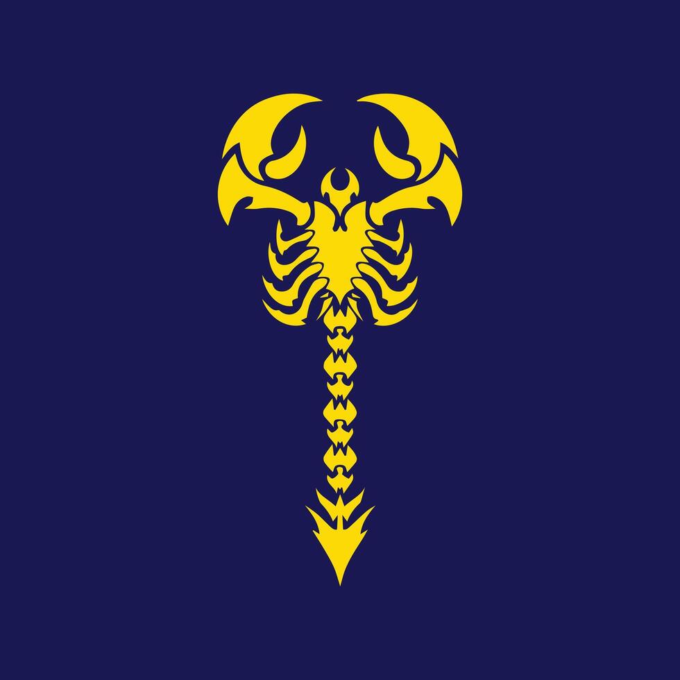 Scorpion icon Tribal Tattoo Design zodiac Symbol Silhouette vector
