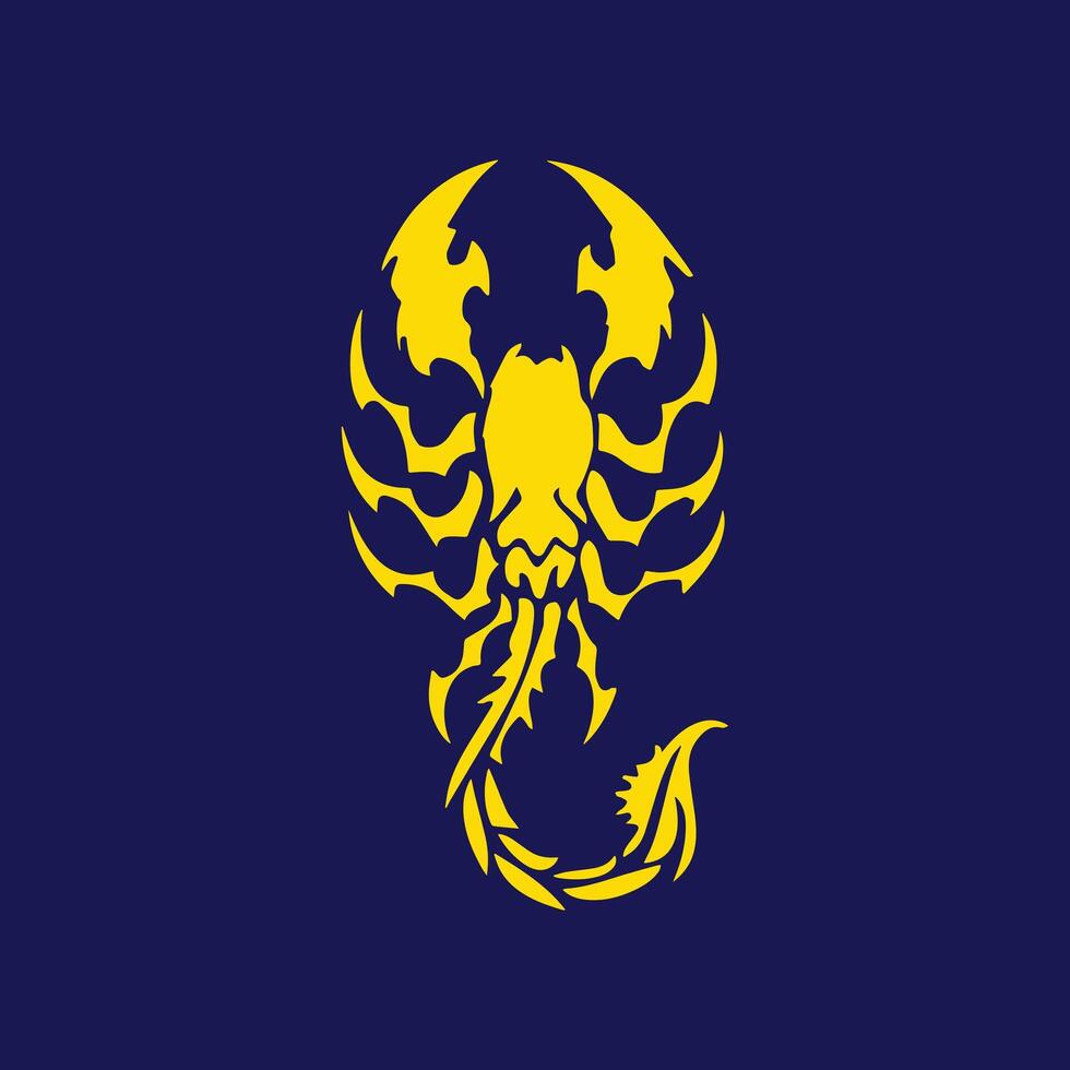Scorpion Tribal Tattoo Design zodiac Symbol Silhouette Icon vector