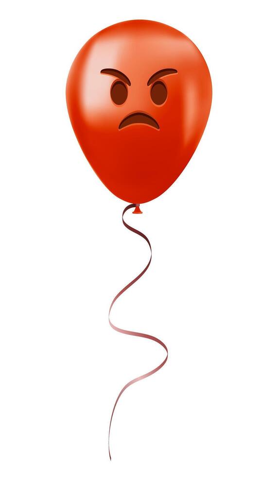 Emoji balloon with face pouting lips Red emoji smile vector