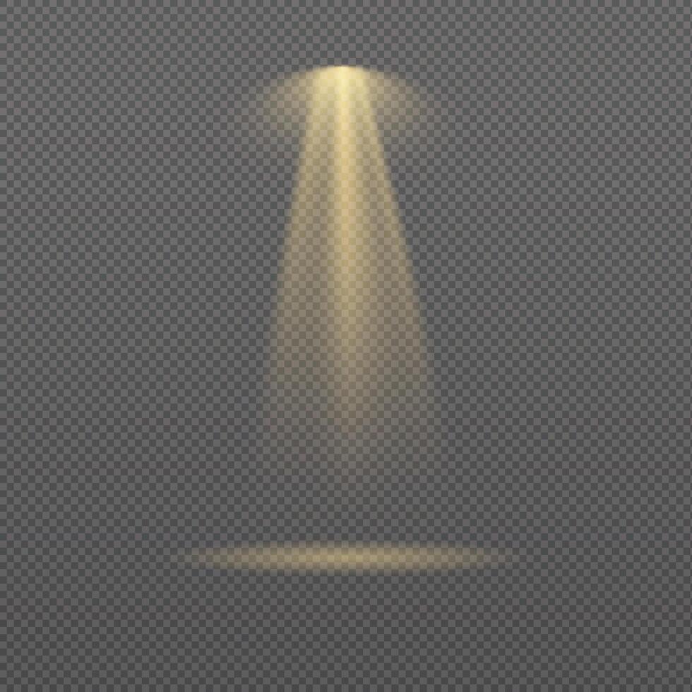 Light effect yellow spotlight concert vector