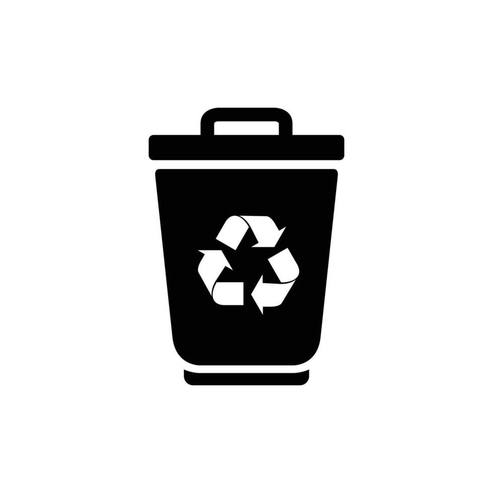 Recycle bin icon. Trash Can icon illustration vector