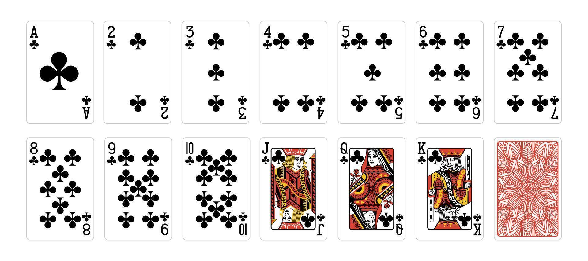 Set of Poker cards. Poker playing cards. vector