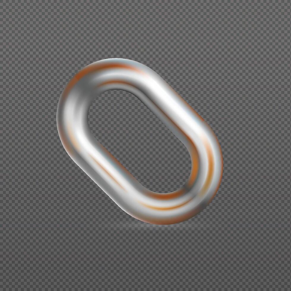 3D realistic rusty metalic chain vector