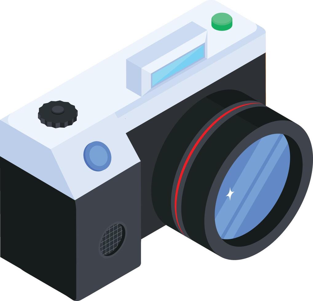 Isometric 3D Camera Icon vector