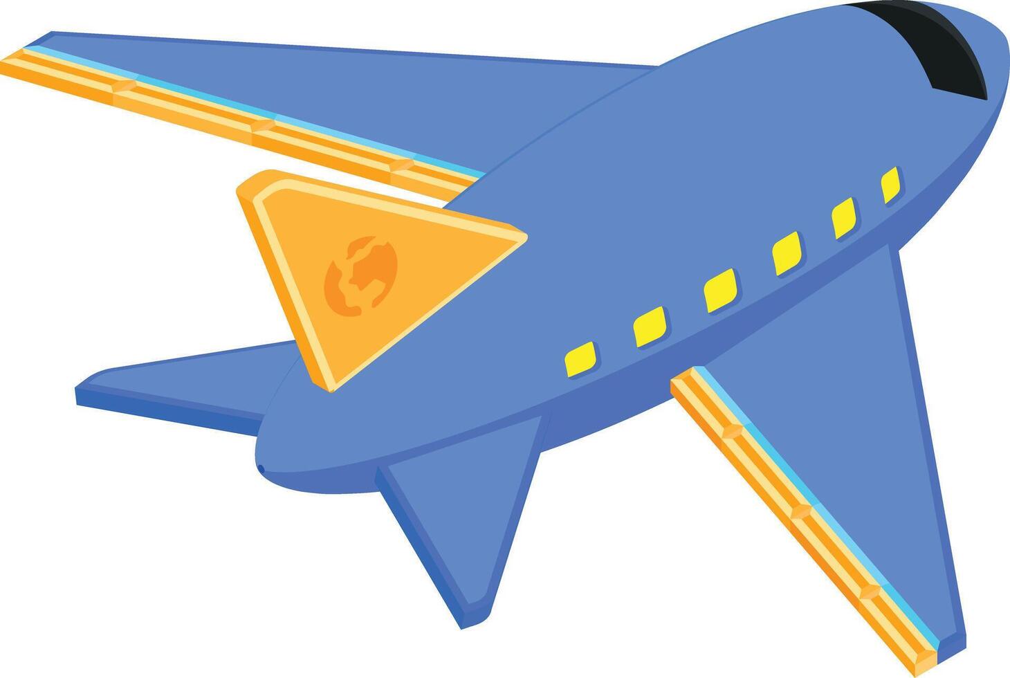 3D Travel Airplane Icon vector