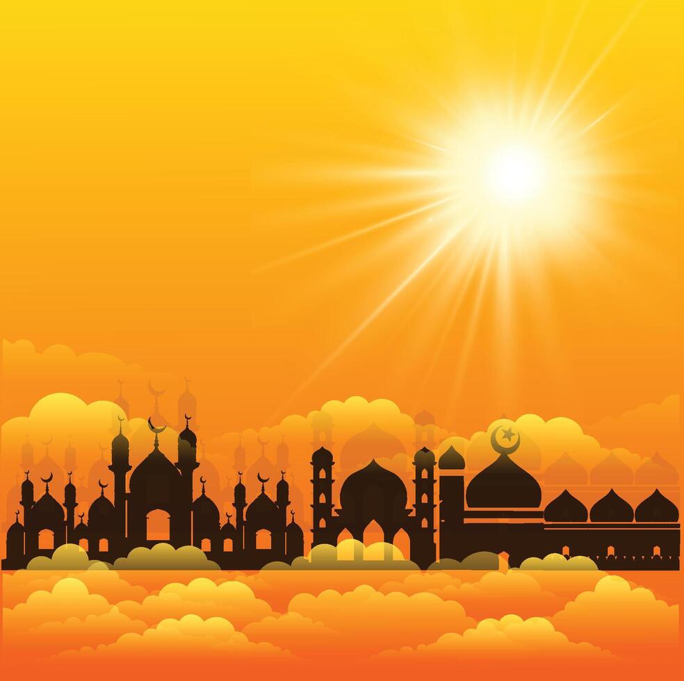 Mosque Illustration Background vector