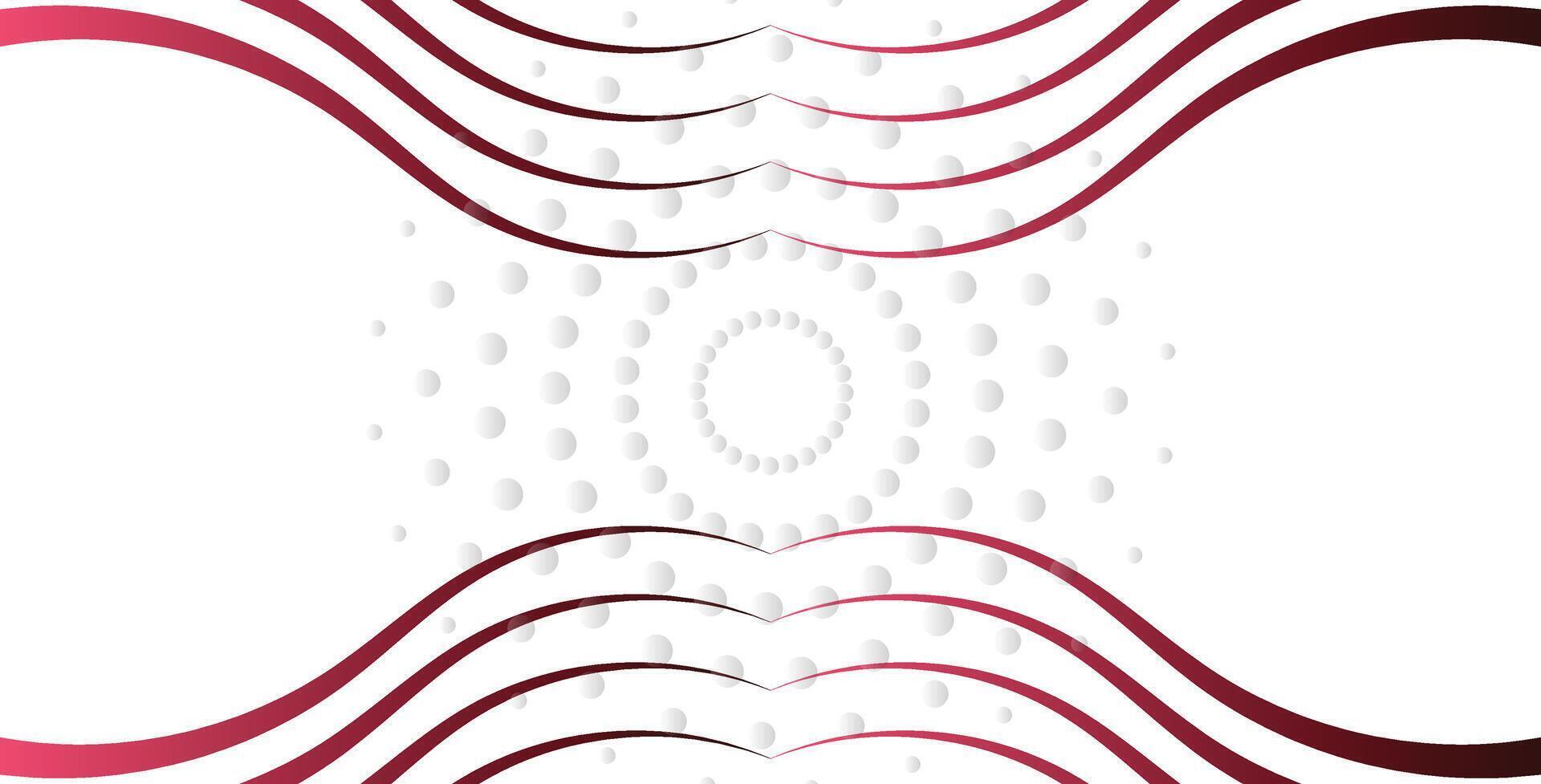 Abstract wavy lines background, red and white color scheme vector