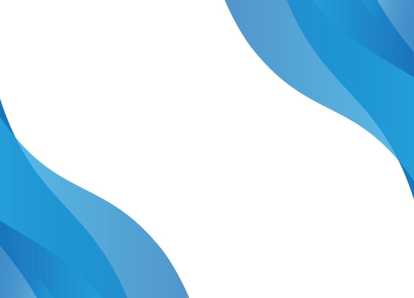 Abstract blue waves, minimalist design, white background vector