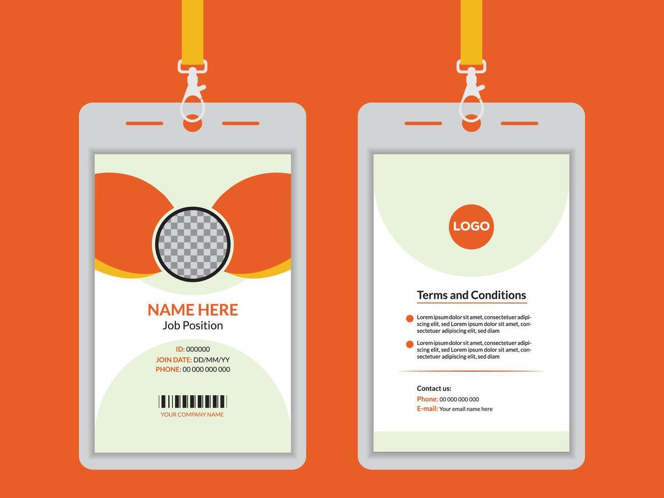 ID card design layout vector