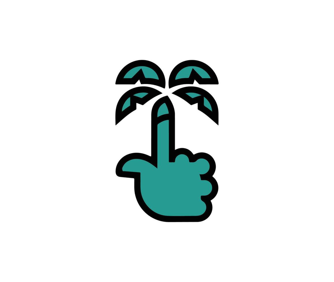 Palm tree icon vector