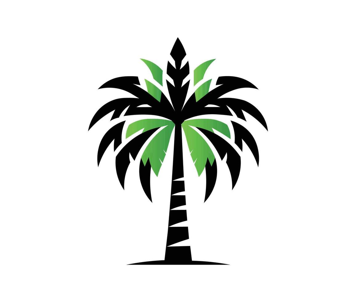 palm trees silhouette vector
