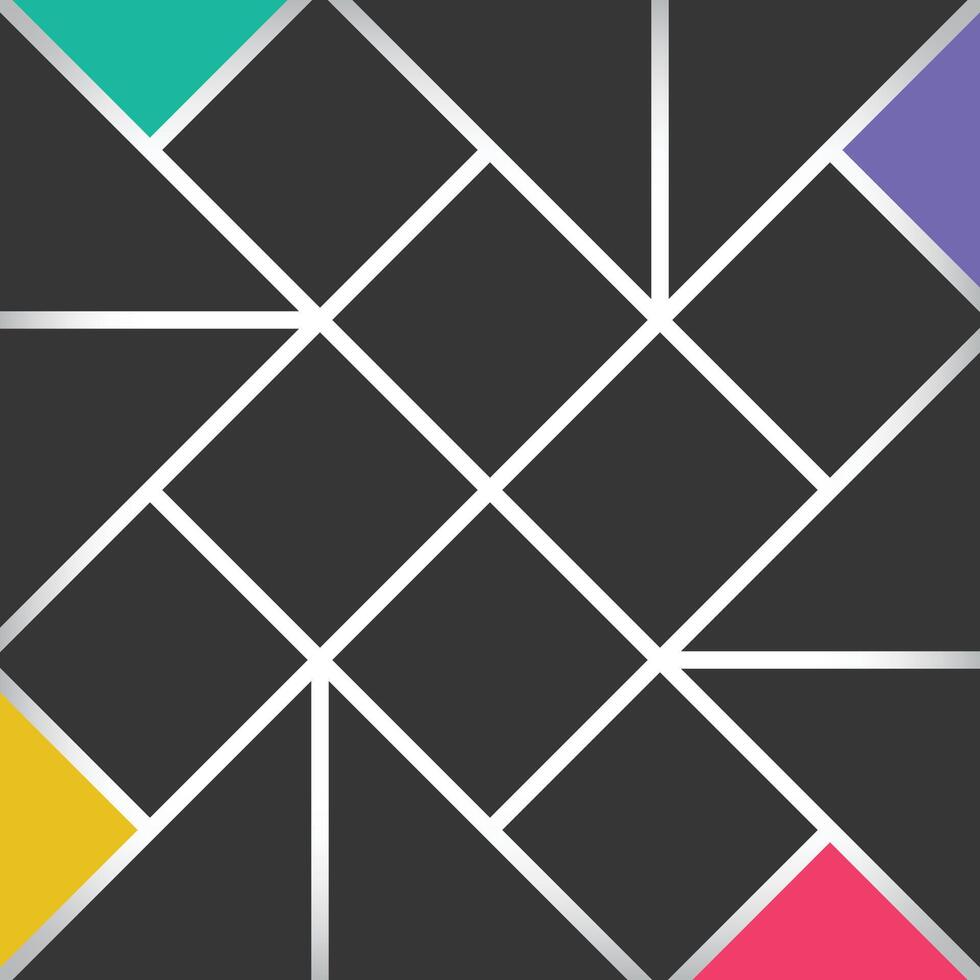 Geometric collage frames template. vector