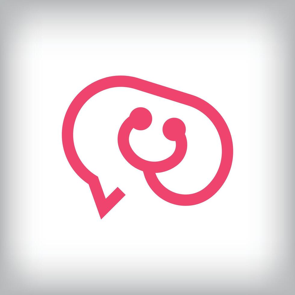 Creative health talk conference sign logo design. flat style. Identity design for the company. vector