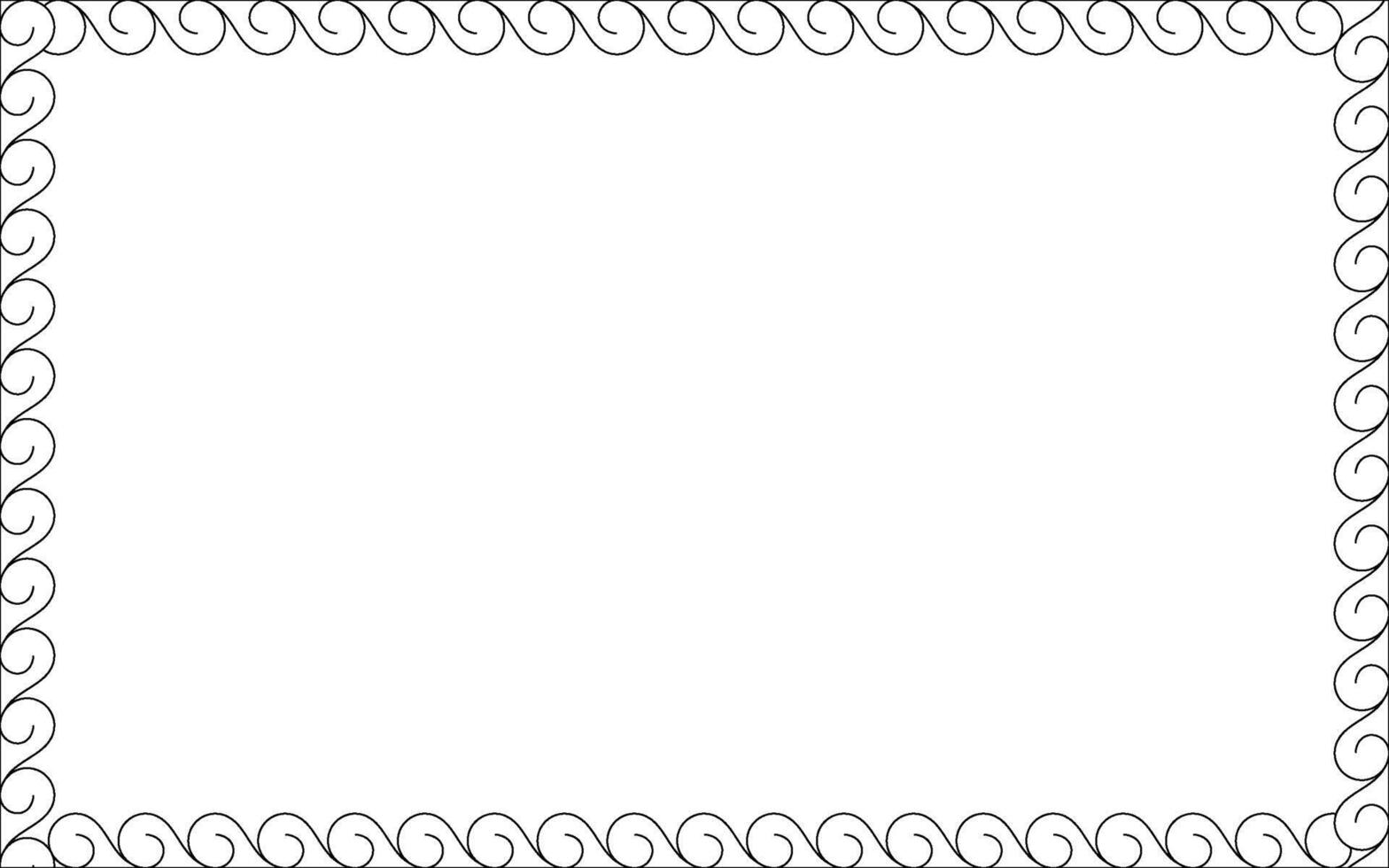 A square frame with a border of swirls vector