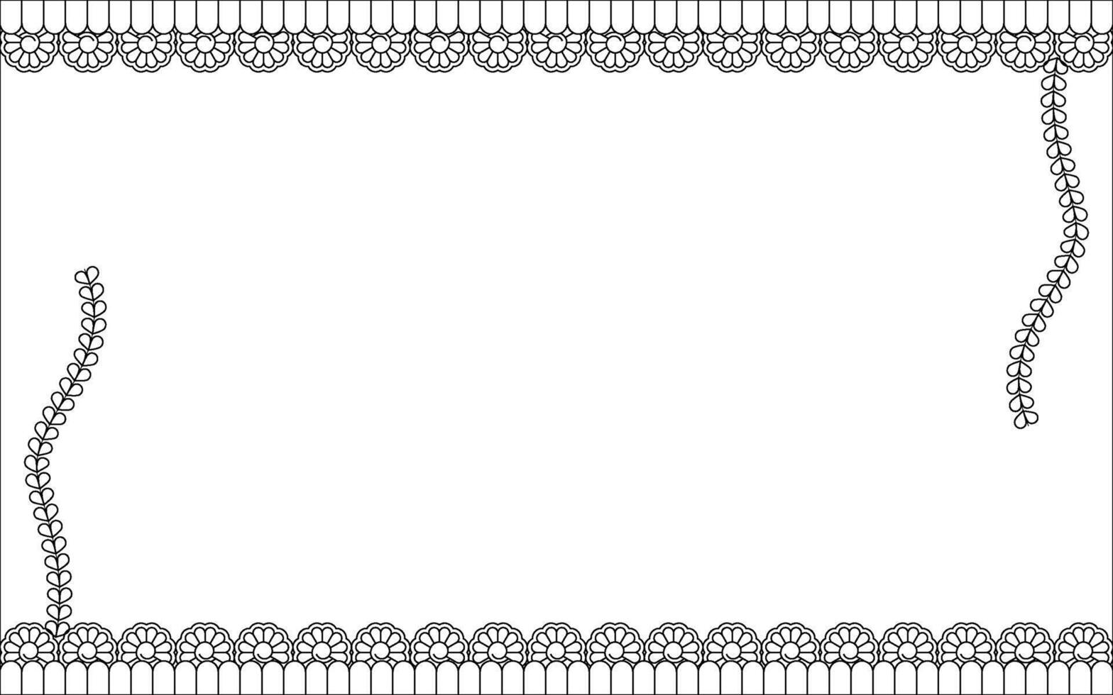 A frame with lace on it vector