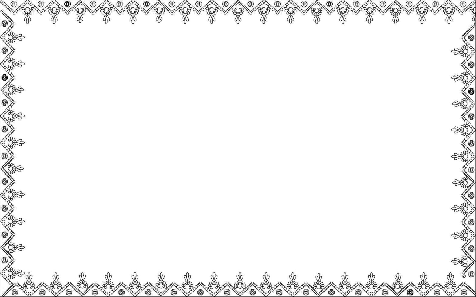 A square frame with a border of diamonds vector