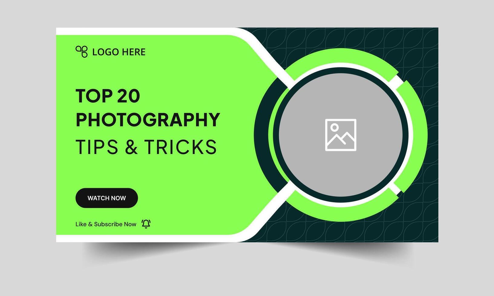 Everyday photography techniques cover banner design, editable camera photography thumbnail banner design, fully editable eps 10 file format vector