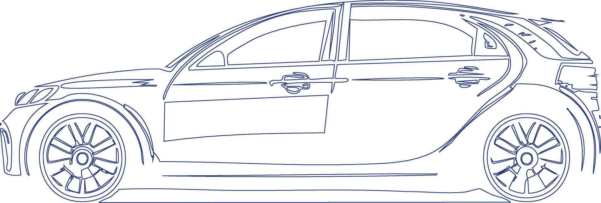 car line art vector