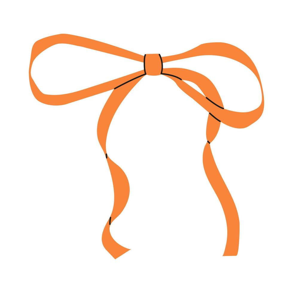 Cute bow of coquette vintage style vector