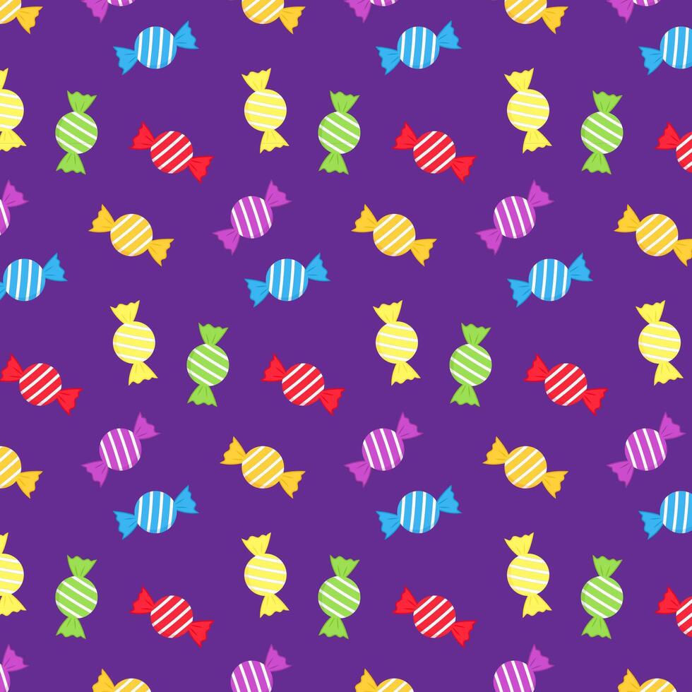 Halloween candy pattern. Happy Halloween background. Background with sweets. vector
