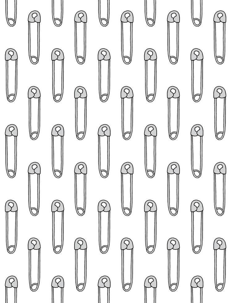 Seamless pattern of sketch English pins vector