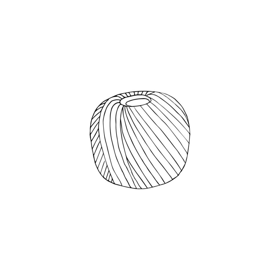 Hand drawn sketch knitting thread vector