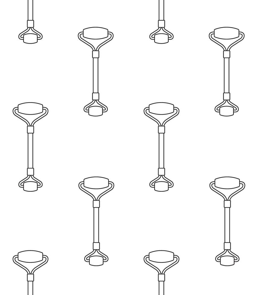 Seamless pattern of flat massage roller vector