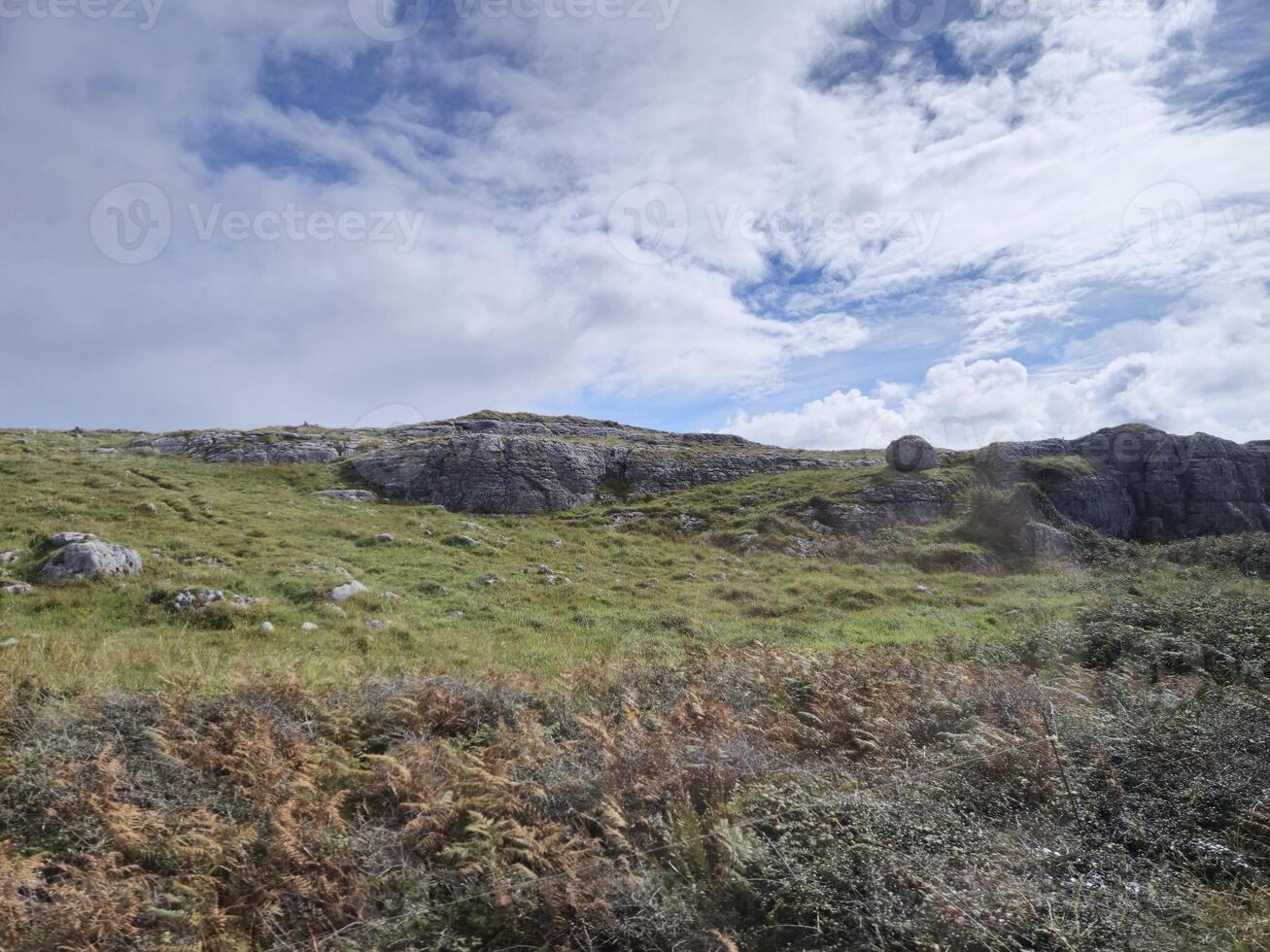 Rocks and hills landscape in Ireland photo
